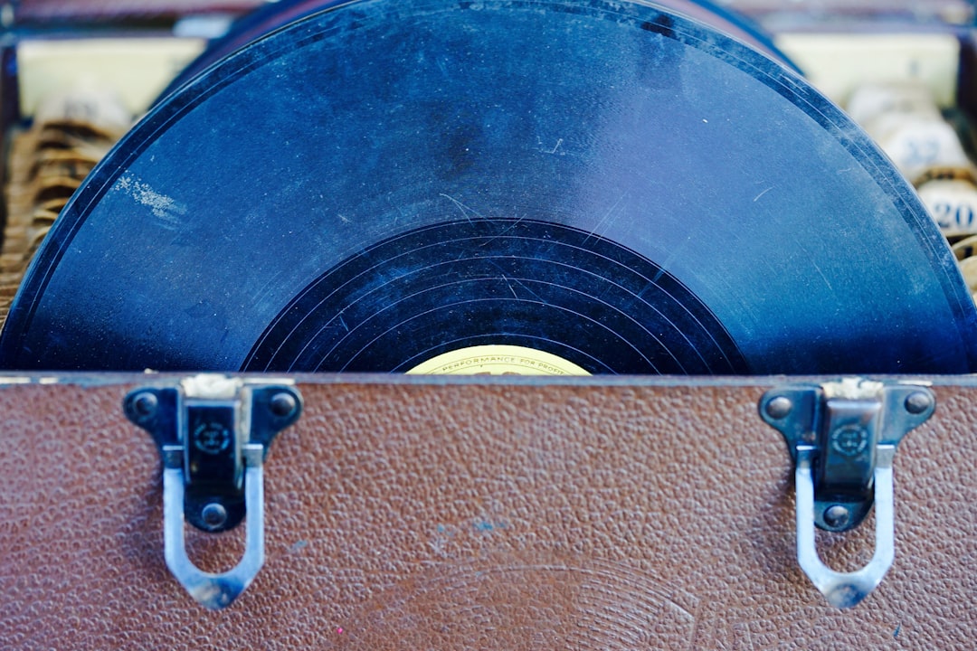 Collection de disques vinyles et albums musicaux