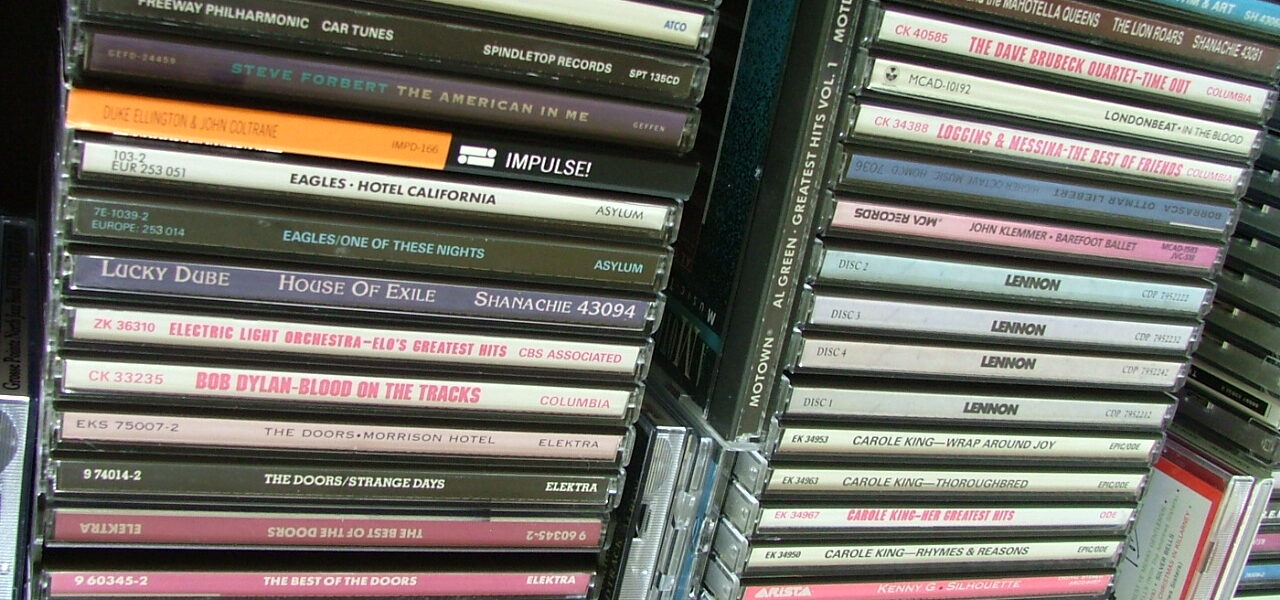 compact discs stack